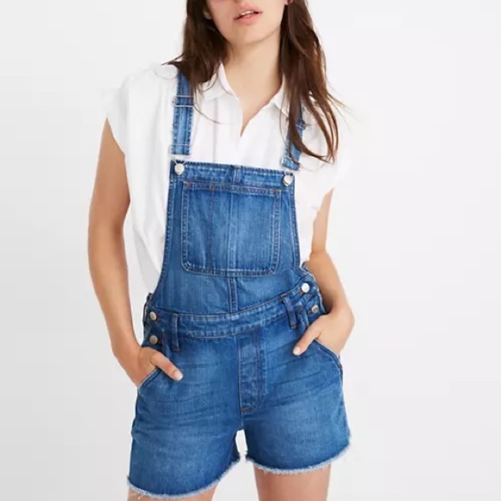 Madewell Adirondack Short Overalls in Denville Wash Women’s XS